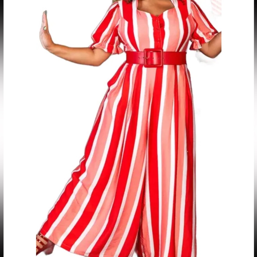 Ivy City Co Candy Cane Jumpsuit